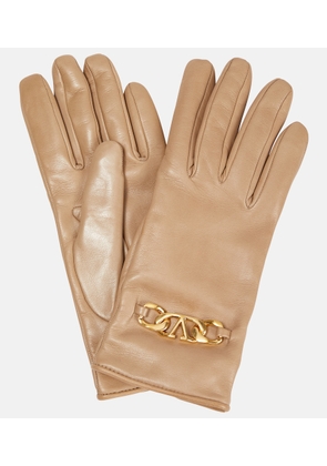 Valentino Garavani VLogo Chain leather gloves