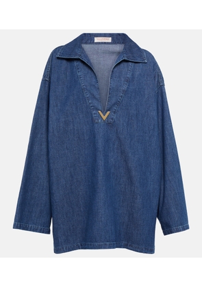 Valentino VGOLD cotton chambray top