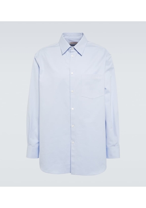 Valentino Logo cotton-blend Oxford shirt