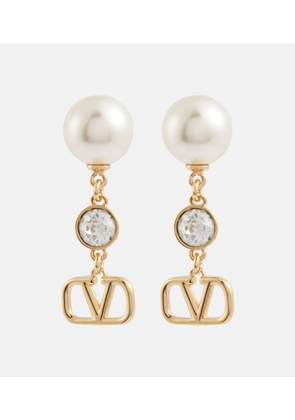 Valentino VLogo Signature faux pearl drop earrings