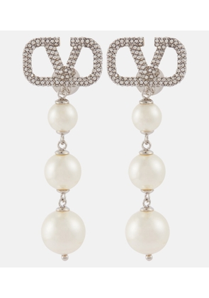 Valentino VLogo Signature faux pearl drop earrings
