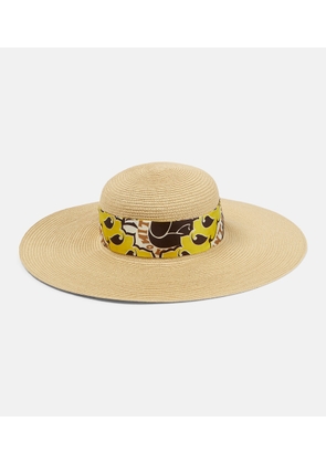 Valentino Scarf-detail sun hat