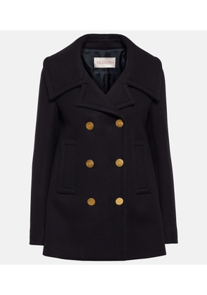 Valentino Double-breasted wool-blend peacoat