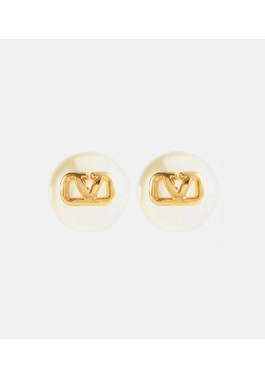 Valentino VLogo faux pearl stud earrings