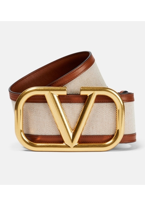 Valentino Garavani VLogo leather-trimmed belt