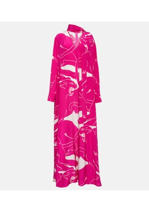 Valentino Printed silk jumpsuit