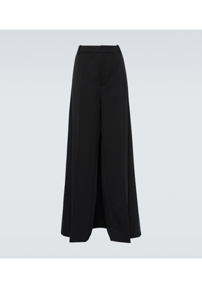 Valentino Wool grisaille wide-leg pants