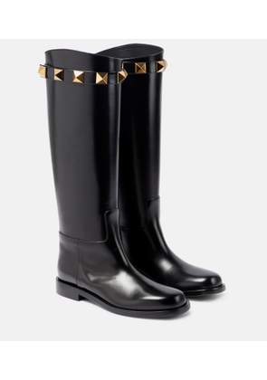 Valentino Garavani Roman Stud leather knee-high boots