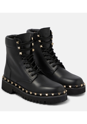 Valentino Garavani Rockstud leather combat boots