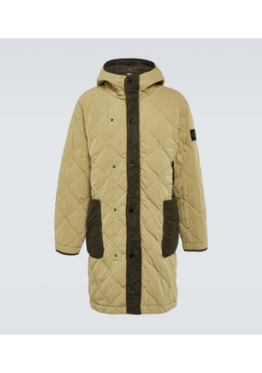 Stone Island Compass quilted cotton-blend coat