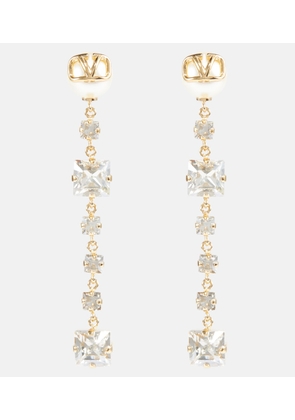 Valentino VLogo embellished drop earrings