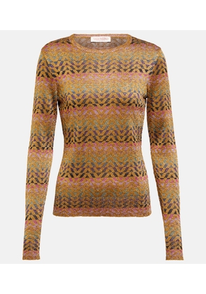 Valentino Metallic jacquard-knit sweater