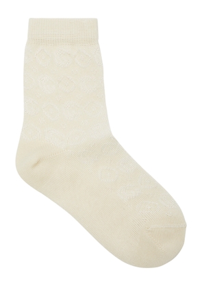 Gucci Kids GG Patterned-intarsia Cotton-blend Socks - White - 3 (M)