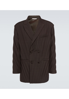 Valentino Pleated double-breasted blazer