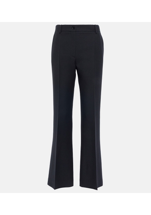 Valentino High-rise wool and silk pants
