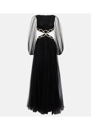 Valentino Embellished cutout tulle gown