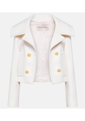 Valentino Cropped wool and cashmere jacket