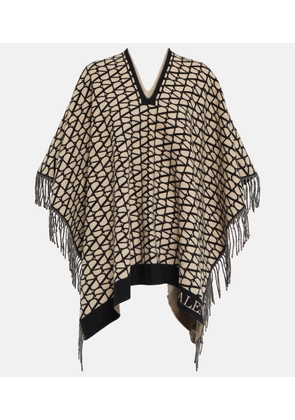 Valentino Toile Iconographe wool and cashmere poncho