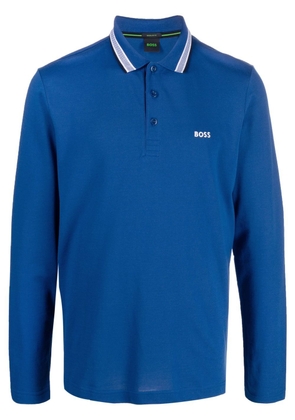BOSS long-sleeve polo shirt - Blue