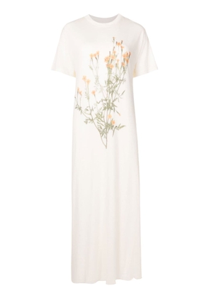Osklen floral-print maxi dress - Neutrals