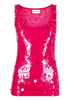 P.A.R.O.S.H. sequin-embellished top - Pink