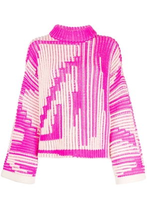 Forte Forte intarsia-knit roll-neck jumper - Pink