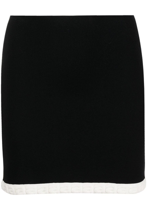 Alexander Wang logo-jacquard trim mini skirt - Black