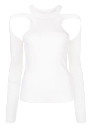 Dion Lee cut out-detail knitted top - White