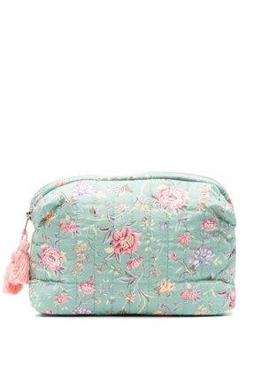 Louise Misha large Teiki cotton make-up pouch - Green