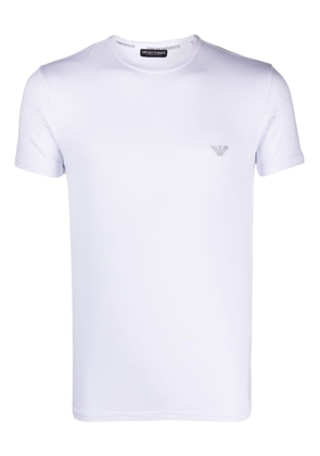 Emporio Armani embroidered-logo stretch T-shirt - White