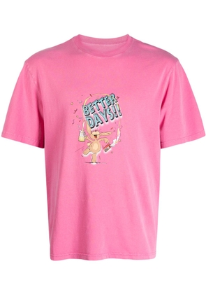 Martine Rose slogan-print cotton T-shirt - Pink