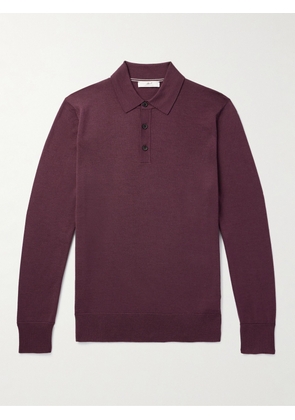 Mr P. - Gerry Merino Wool Polo Shirt - Men - Purple - XS