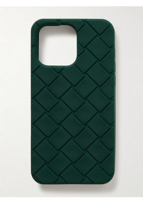 Bottega Veneta - Intrecciato Rubber iPhone 14 Pro Max Case - Men - Green
