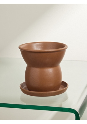 Houseplant - Glazed Stoneware Clay Planter - Men - Brown