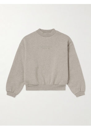Fear of God Essentials Kids - Logo-Appliquéd Cotton-Blend Jersey Sweatshirt - Men - Gray - 4