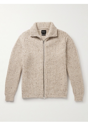 Howlin' - Loose Ends Ribbed Donegal Wool Zip-Up Cardigan - Men - Neutrals - S