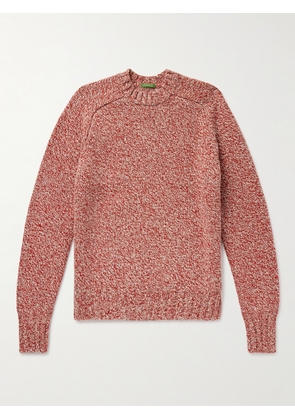Sid Mashburn - Mélange Knitted Wool-Blend Sweater - Men - Red - S