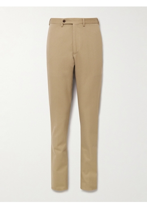 Sid Mashburn - Slim-Fit Straight-Leg Cotton and Cashmere-Blend Twill Trousers - Men - Neutrals - UK/US 30