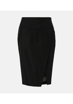 Mugler High-rise pencil skirt