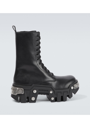 Balenciaga Bulldozer leather lace-up boots