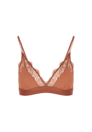Love Stories Love Lace Brown Lace-trimmed Soft-cup bra - Light Brown - 1