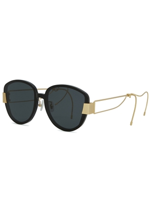For Art's Sake Mars Matte 12kt Gold-plated Oversized Sunglasses - Black