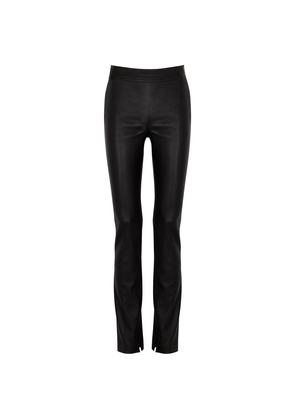 Helmut Lang Black Slim-leg Leather Trousers - 10