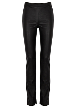 Helmut Lang Black Slim-leg Leather Trousers - 8