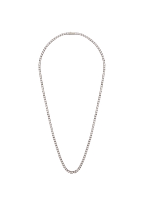 Cernucci Tennis 18kt White Gold-plated Necklace, Necklace, Silver