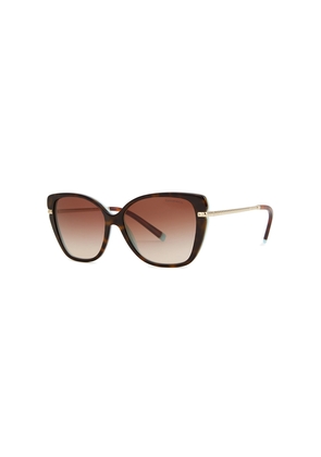 Tiffany & CO. Tortoiseshell Cat-eye Sunglasses - Brown