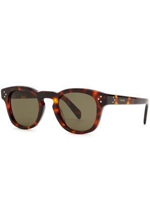 Celine Round-frame Sunglasses, Designer Sunglasses, Brown Lenses