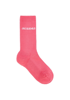 Jacquemus Les Chaussettes Logo Cotton-blend Socks - Pink - 36-39