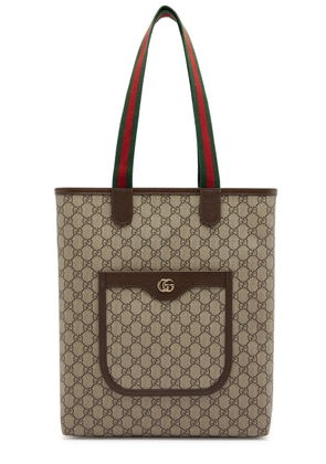 Gucci Ophidia GG Small Monogrammed Tote - Brown
