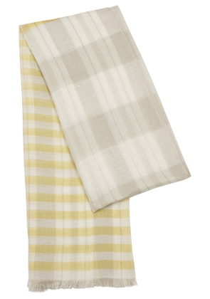 Denis Colomb Ipanema Checked Cashmere-blend Scarf - Beige